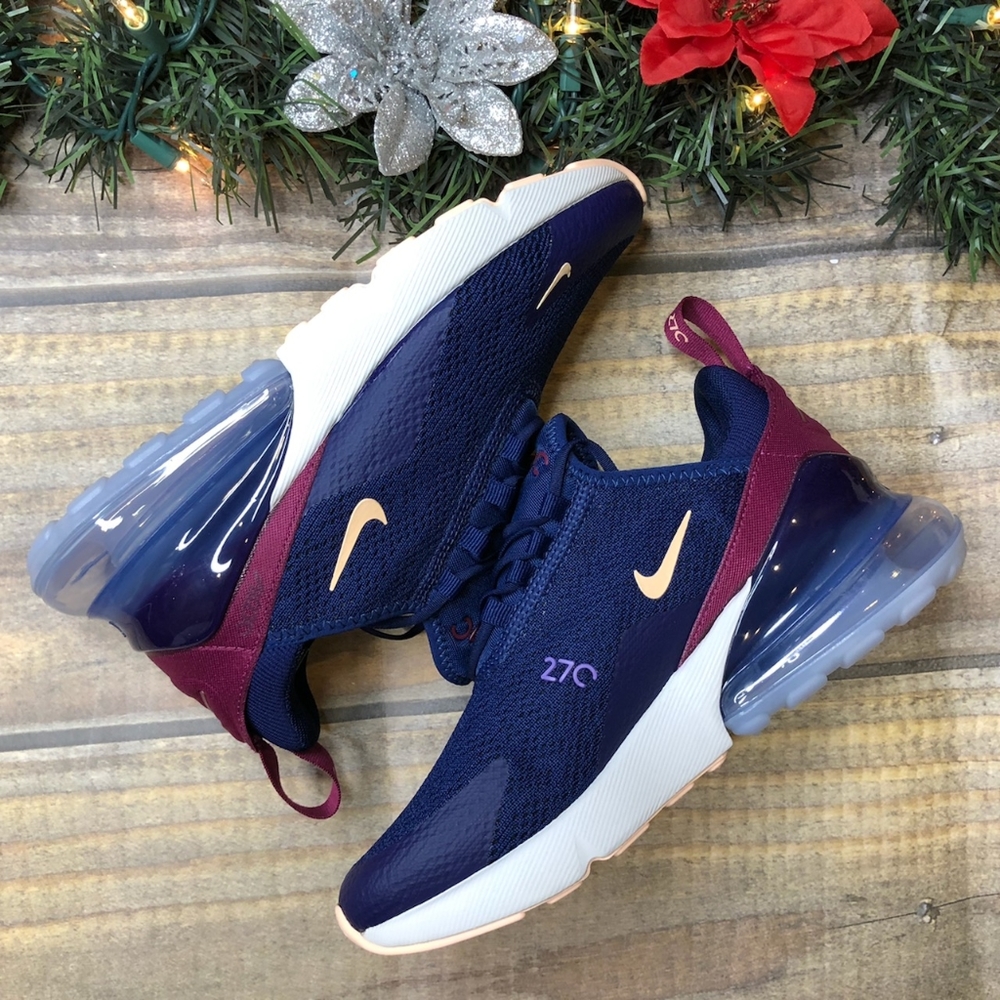 Nike Women's Air Max 270 Blue Void Crimson Tint